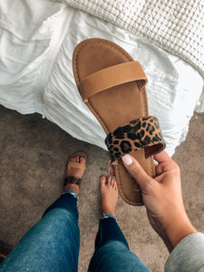 Leopard Tan Sandal