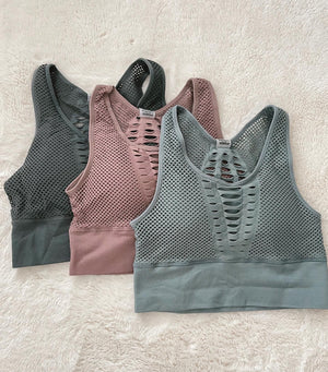 Cut Sports Bra - Sea